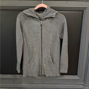 Lululemon Scuba Hoodie Ribbed Knit Heather Gray